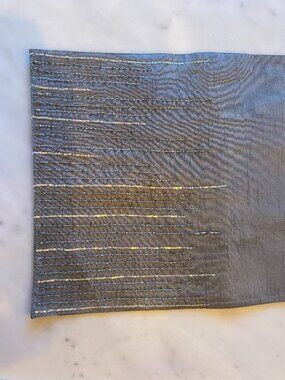 Gray Table Runner with Delicate Sequins and Beadwork